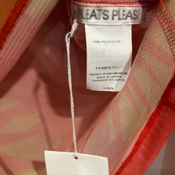 Pleats Please Issey Miyake Printed Crew Neck Blouse Size S - Picture 6 of 9